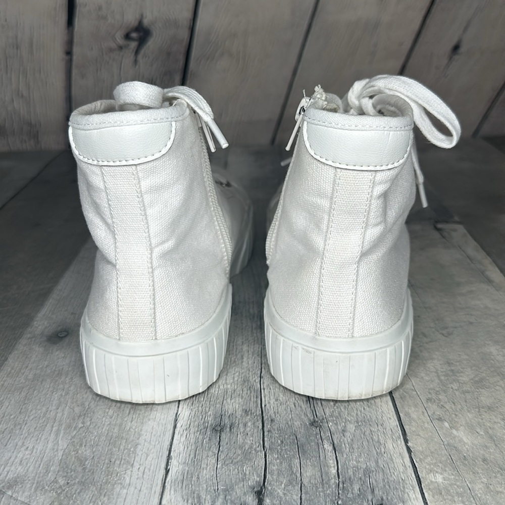 Steve Madden Side Zip High Top Sneakers Size 8.5 - Picture 5 of 8
